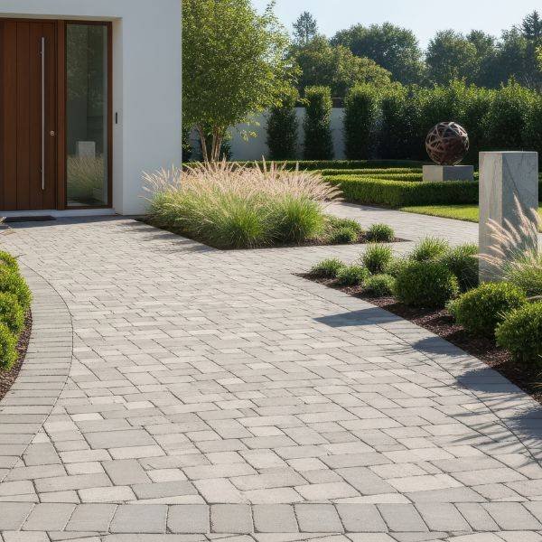 Modern interlock driveway built in Vista Hills, Waterloo