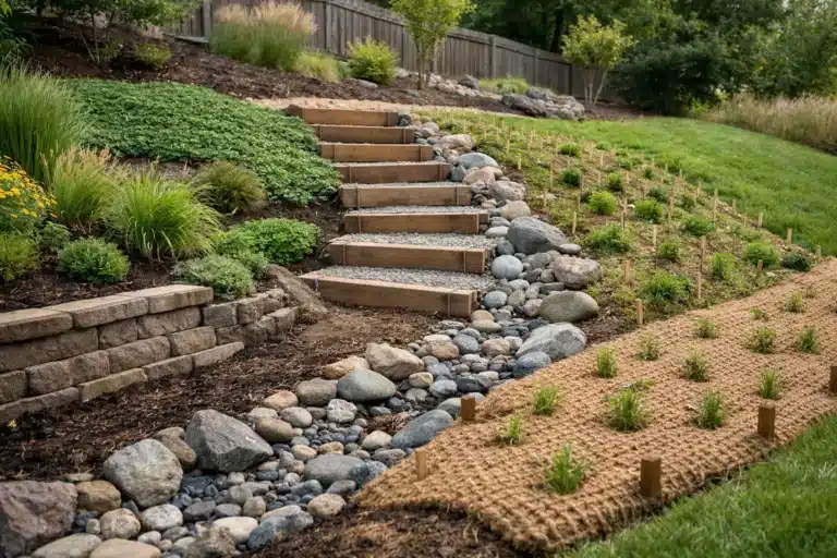 7 Ways to Stop Erosion on a Backyard Slope