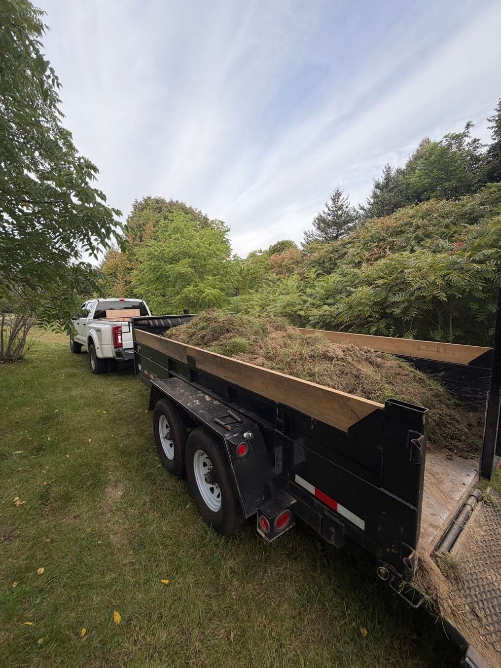 Dump Trailer Heaped With Old Sod Mannheim