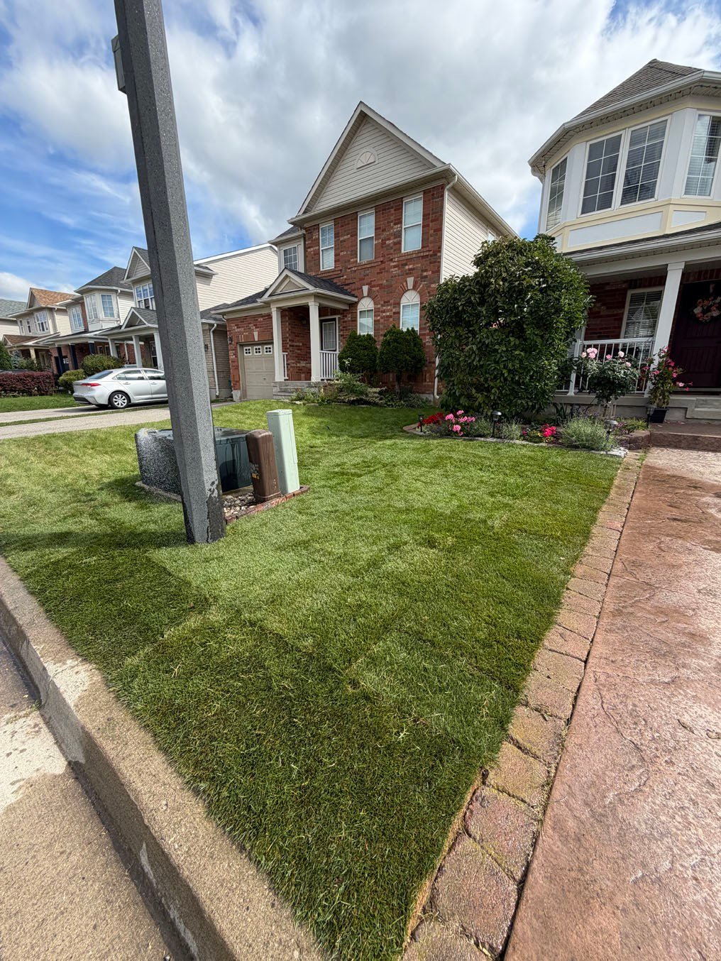 New Sod Around Utility Boxes Cambridge