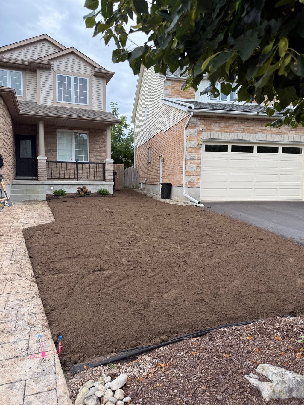 Soil Raked Level Front Lawn Waterloo
